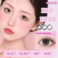 【0.00~-6.00】Eyecandy 14.5mm Contact Lens with Power Sweetie Series Korea Style  Dolly eyes Gray lens