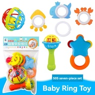 7pcs Baby Rattle Bite Teethe Toys 3-6 Months,Non Toxic Plastic, Baby Rattles Toy, Newborn Infant Bab
