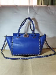 Tas Preloved Valentino Garavani Rockstud Blue Original Authentic
