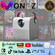 PROMOTION⭐ Newest 2024 Smart Projector Q3 Pro 1080p FHD WIFI LED LCD Screen Android Latest Ver Proje