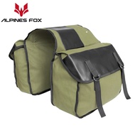 [op051] Vintage Motorcycle Saddlebag Universal Waterproof Cruiser Motorbike Side Bag Scooter Canvas 