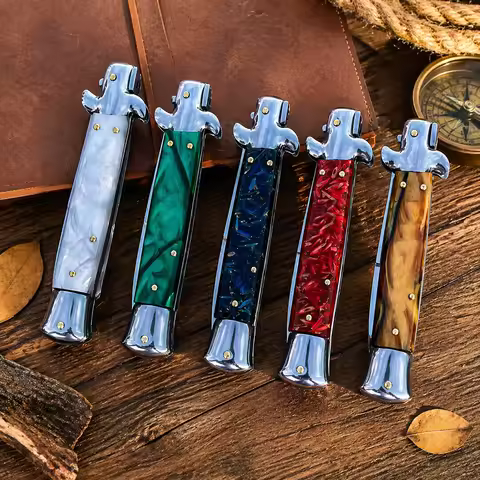 9-inch Pocket Knife Folding knife Stainless steel blade Outdoor Hunting Survival Knife Hiking knife 