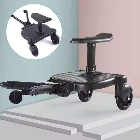 Universal Stroller Board 2 In1 Stroller Ride Buggy Board Wheeled Board Seat Pedal Stroller Board