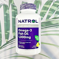 โอเมก้า 3 น้ำมันปลา Omega-3 Fish Oil Natural Lemon Flavor 1000mg 150 Softgels (Natrol®)