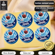 Artifact 9-15 Frozen Food Label Print Stickers Frozen Food Round Chromo Custom Brand Name Stickers