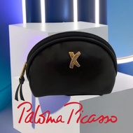 🍒By Paloma Picasso畢卡索女兒品牌｜黑色皮革零錢包.卡片包.鑰匙包Size:11x8x3cm#二手
