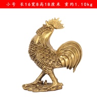 รูปปั้นไก่ทองเหลืองตกแต่งสำนักงานไก่ Fengshui Yuanbao