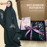 ALAJMAL TELEKUNG COTTON HANEE Sulam Sejuk Gebu Selesa Labuh Kain Sembahyang Dewasa Free Sejadah Mini