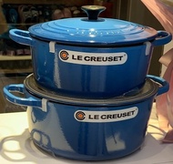Le Creuset 琺瑯鑄鐵鍋 28cm, 容量6.7,馬賽藍