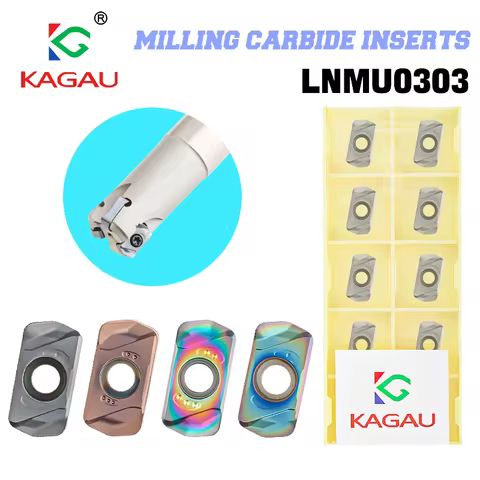10PCS LNMU0303 Turning Insert LNMU0303ZER MJ Carbide Double Sided Fast Feed Cutting Insert LNMU 0303