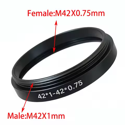 M42 Male to M42 T2 Female Thread M42 X 0.75mm to M42 X 1mm Male Adapter Ring