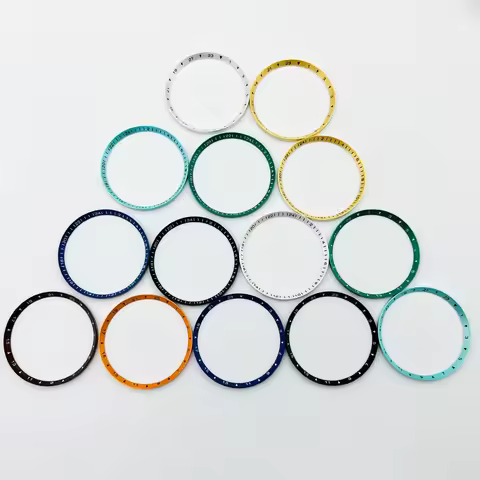 30.5mm Copper Chapter Ring Fit For SKX007 SKX009 SRPD Watch Case Black Silver Green Watch Inner Ring