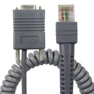 DB9 Female to RJ50 RJ45 Spring Coiled RS232 for Symbol LS2208 DS3578 DS9208 DS2208 LS4208 LS4478 DS9