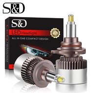 2pcs 80W Canbus H1 H7 D1S D2S D3S D4S LED H8 9005 HB3 9006 HB4 H11 Led Headlights Bulbs 9012 HIR2 36