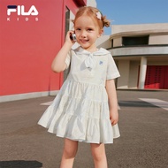 FILA KIDS Girls Sailor Collar Ruffle Dress Short Sleeve Summer Princess Dress (Full Print)