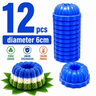 12 PCS Round Putu Ayu Cake Molds KH Mold Diameter 6 cm Height 3 cm | Food Grade Plastic Putu Ayu Mol
