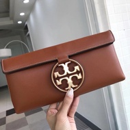 Hot Sale tory burch 2020 new style lady‘s Cowhide Stylish simplicity Clutch long wallet High Quality brown