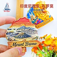 Indonesia Siah Bromo Volcanic Street Sign Refrigerator Stickers Three-Dimensional Magnetic Stickers 