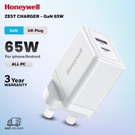 Honeywell Zest Charger GAN 65W Ultra-Fast Charger (White) - HC000048/CHG/GAN/WHT/65W/UK