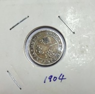 香港早期壹毫1904年现售