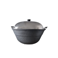 Pig Iron Old-fashioned Home Wok Double-Eared Non-Stick Cast Iron Steamer Thickened Three-Claw Gas St