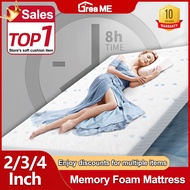 （COD) Dreame 2/3/4 inch Memory Foam Mattress 10 Years Warranty Single/Double/Queen/King size foam bed mattress bed foam for single bed foam for bed 2 person Mattresses foam for bed family size sale  Foam Bed Tatami Foldable Latex Matress