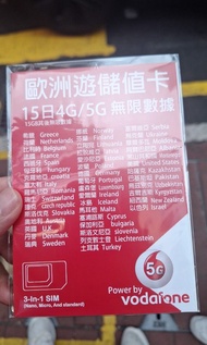 歐洲數據卡vodafone data SIM