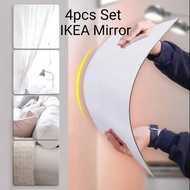 4pcs IKEA Mirror 30cmx30cm Cermin IKEA Hiasan Dinding Mirror Wall Decor