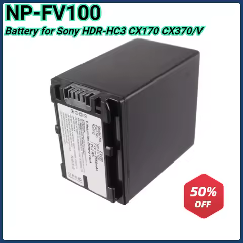 2850mAh NP-FV100 NP FV100 Camera Battery for Sony NP-FV30 HDR-CX230 HDR-CX150E HDR-CX170 CX300 Z1 FD
