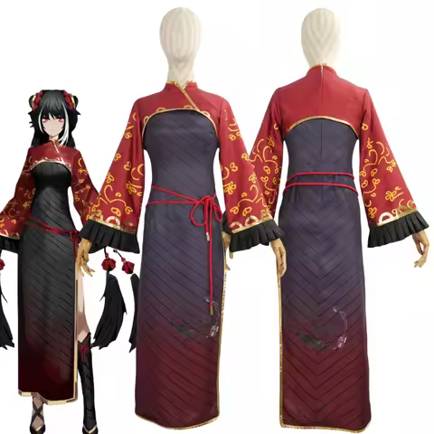 Game Limbus Jia Xichun Cosplay Costume Women Men Dress Cheongsam Uniform Halloween Clothes