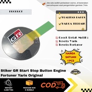 GR Start Stop Button Engine Fortuner Yaris Sticker 3cm DiameterOriginal
