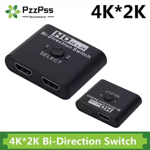 2 Ports Bi-Direction HDMI-compatible Video Switcher High Speed 4K 60Hz HDMI Splitter 2 in 1 out HDMI