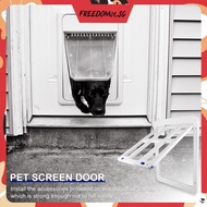 [Freedom01.sg] Pet Dog Screen Door Self-Closing Lockable Dog Door for Sliding Door Screen Door