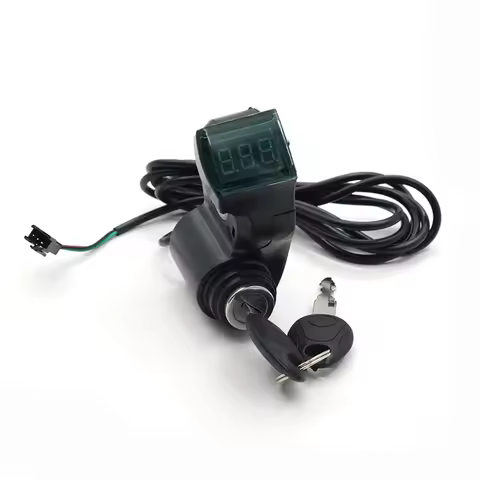 WO-E-Bike Ignition Lock Key Thumb Throttle Voltmeter Digital Voltage Display Switch For KUGOO Xiaomi