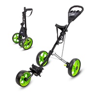 PlayEagle Golf Bag Pull Cart 3-Wheel Foldable Convenient Model กระเป๋าเก็บกวาดกอล์ฟ รถเข็นแบบมือเดีย