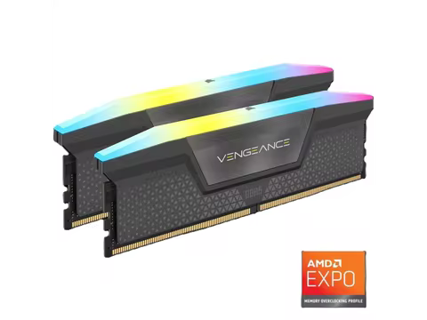 CORSAIR Vengeance RGB 16GB (2 x 8GB) 288-Pin PC RAM DDR5 5200 (PC5 41600) Desktop Memory Model CMH16