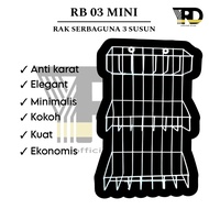 3 STACKING SPICE RACK / KITCHEN SHELF / BOTTLE SHELF / HANGING SPICE RACK / SHAMPOO RACK / TOILET SH