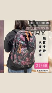 🇰🇷韓國直送 Gregory 皇牌紫花 Day Pack 26L 大容量背囊 背包 書包 Rusty Tapestry Backpack