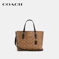 COACH กระเป๋าทรงสี่เหลี่ยมผู้หญิงรุ่น Mollie Tote 25 In Signature Canvas สีครีม C4250 IMCBI