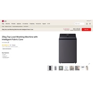 LG NEW 18kg / 22kg / 25kg Top Load Washing Machine with Intelligent Fabric Care TX2518ST7G TX2522AT9