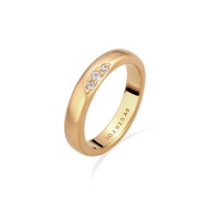 Elli Jewelry 925 Silver Jewelry Ring Elegant White Lab Grown Diamond Gold Plated