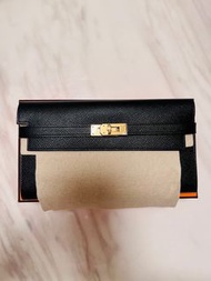 Hermes Long Kelly Wallet 黑金 Epsom