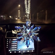 Christmas Crystal Snowflake Decoration Car Rearview Mirror Beauty Charm Pendant Home Wedding Decor Valentine Gift
