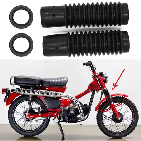 2PC Motorcycle Front Fork Cover Gaiters Boot shock absorber Protector Dust Guard For Honda CT 90 S90