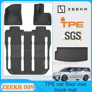 ZEEKR 009 car floor mat, dirt resistant and wear resistant TPE floor mat, waterproof, wear-resistant