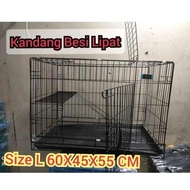 - 1-Tier Cat Cage + Coaster, Size 60x45x55 CM