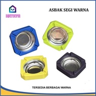 HATAYASHOP -Asbak persegi lucu 3 warna paling murah stainless/ASBAK STAINLESS/ASBAK BULAT/ASBAK SEGI