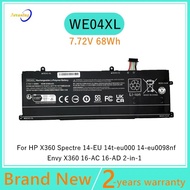WE04XL Laptop battery For HP Pavilion Plus 14-ew 14-ey X360 Spectre 14-eu 2-in-1 14t-eu000 16-ab0000