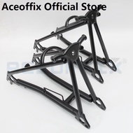 ACEOFFIX for Brompton Bike 2022 Black folding bike Frame chrome molybdenum steel rear Rack triangle frame