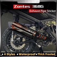 For Zontes 368 G G368 ZONTES 368G 368 G Motorcycle Frosted Sticker Exhaust Pipe External Protection 
